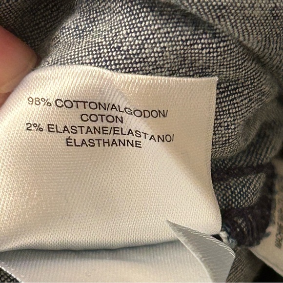 Anne Klein Zippered-Neck Tab-Cuff Denim Shift Dress Size 8 - Picture 5 of 10